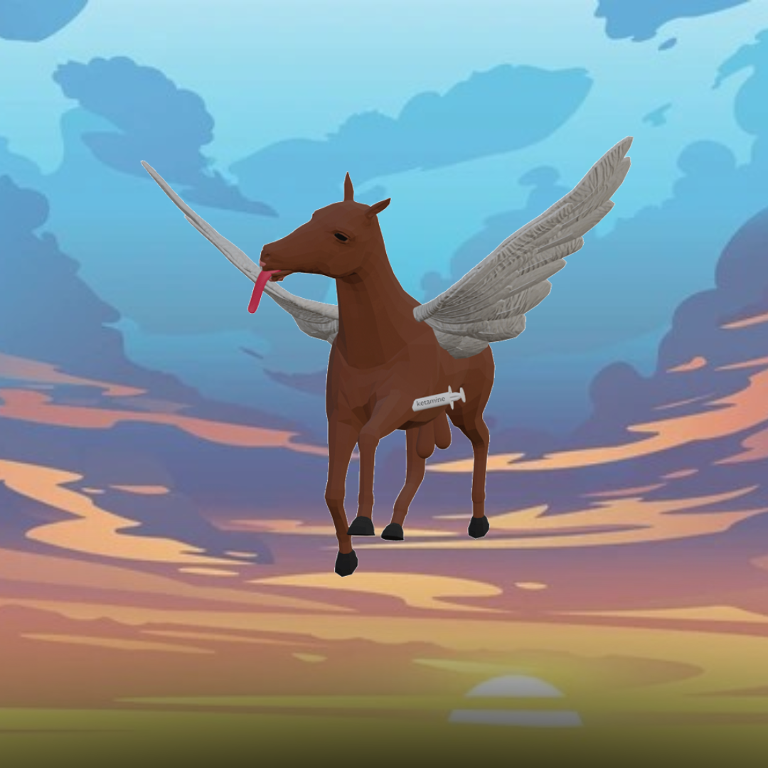 FLYING COCAINE HORSE logo