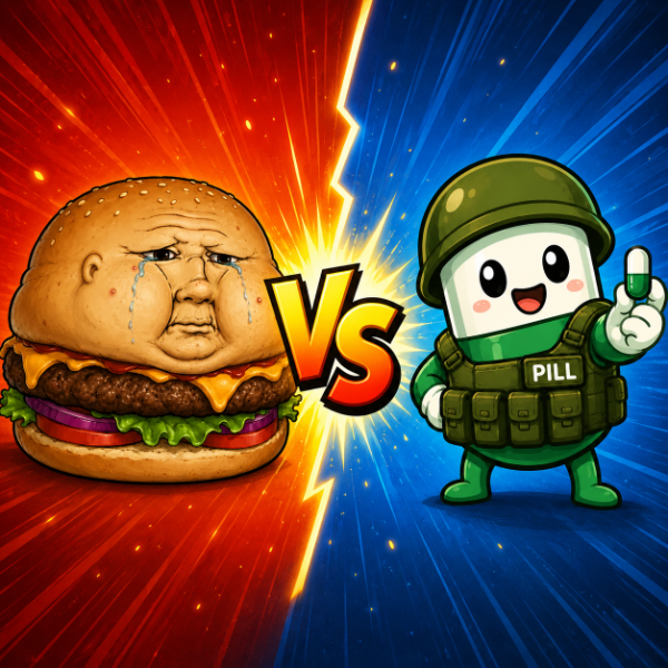 Burgers VS Pills logo